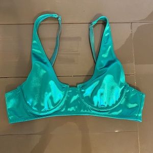 Turquoise wired bralette